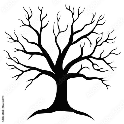 Tree silhouette art illustration illustrated vector