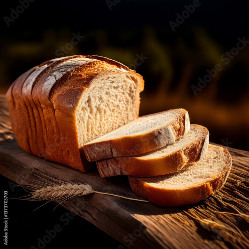 Gepain, aliment, miche, blé, brun, boulangerie, isolé, blanc, couper, tranche, petit déjeuner, repas, sain, frais, seigle, croute terrestre, grain, coupe, farine, ensemble, gâteau, organinerated image