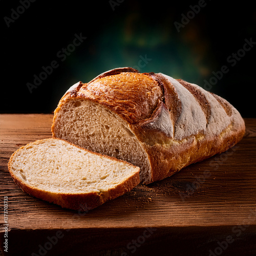 Gepain, aliment, miche, blé, brun, boulangerie, isolé, blanc, couper, tranche, petit déjeuner, repas, sain, frais, seigle, croute terrestre, grain, coupe, farine, ensemble, gâteau, organinerated image
