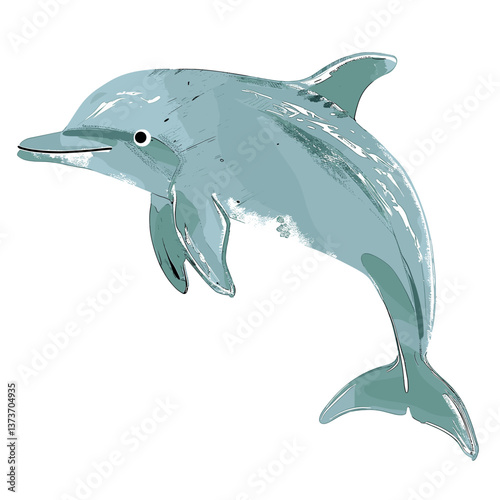 Cute dolphin animal illustration vector