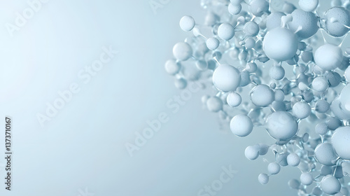 Wallpaper Mural Abstract spheres floating in blue gradient background   Torontodigital.ca