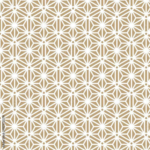 麻の葉文様の背景素材 スウォッチ対応 ゴールド