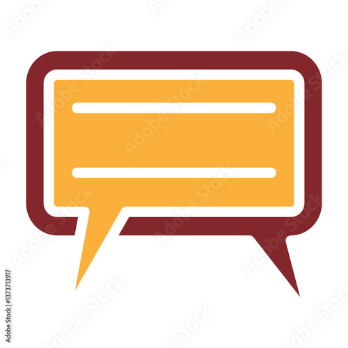 TwoWay Chat Vector Glyph Two Colors Icon Design