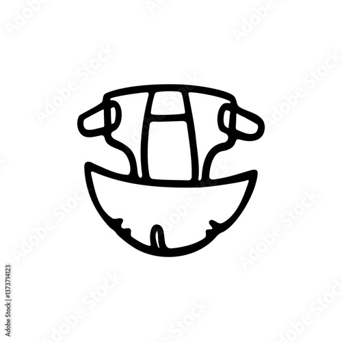 シンプルな紙おむつのイラスト素材