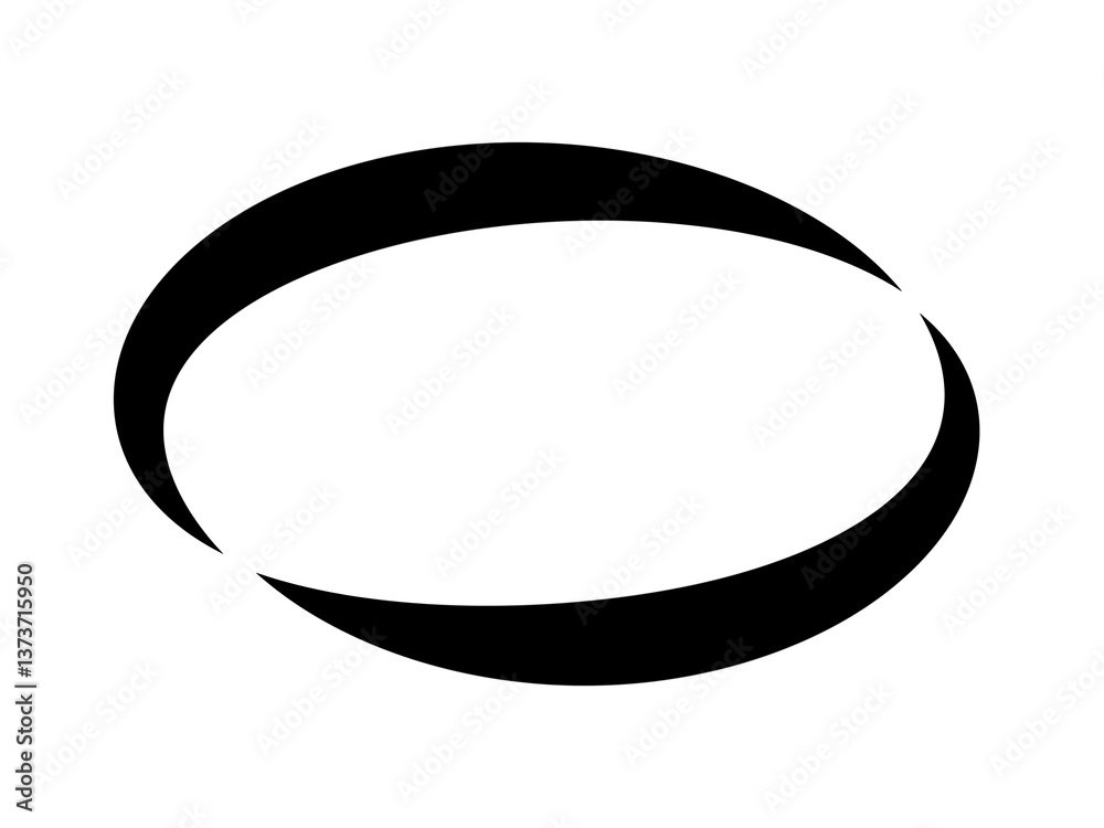 Oval round banner frame elegant lines, borders vector hand drawn, circular markers highlighting the text Oval round banner frame elegant lines, borders vector hand drawn, circular markers highlighting the text