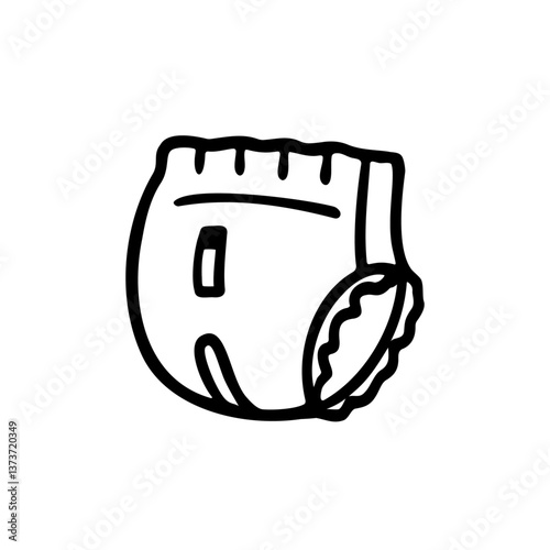 シンプルな紙おむつのイラスト素材