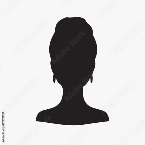 Silhouette of anonymous person isolated element vector