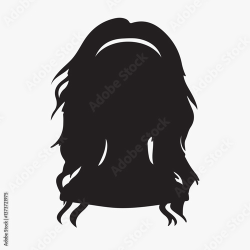 Silhouette of anonymous person isolated element vector