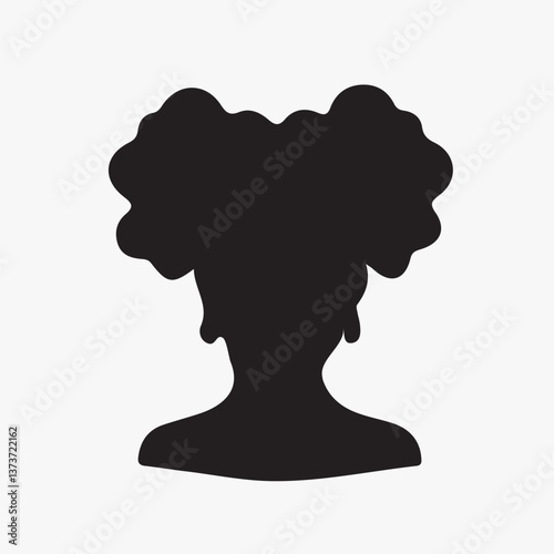 Silhouette of anonymous person isolated element vector