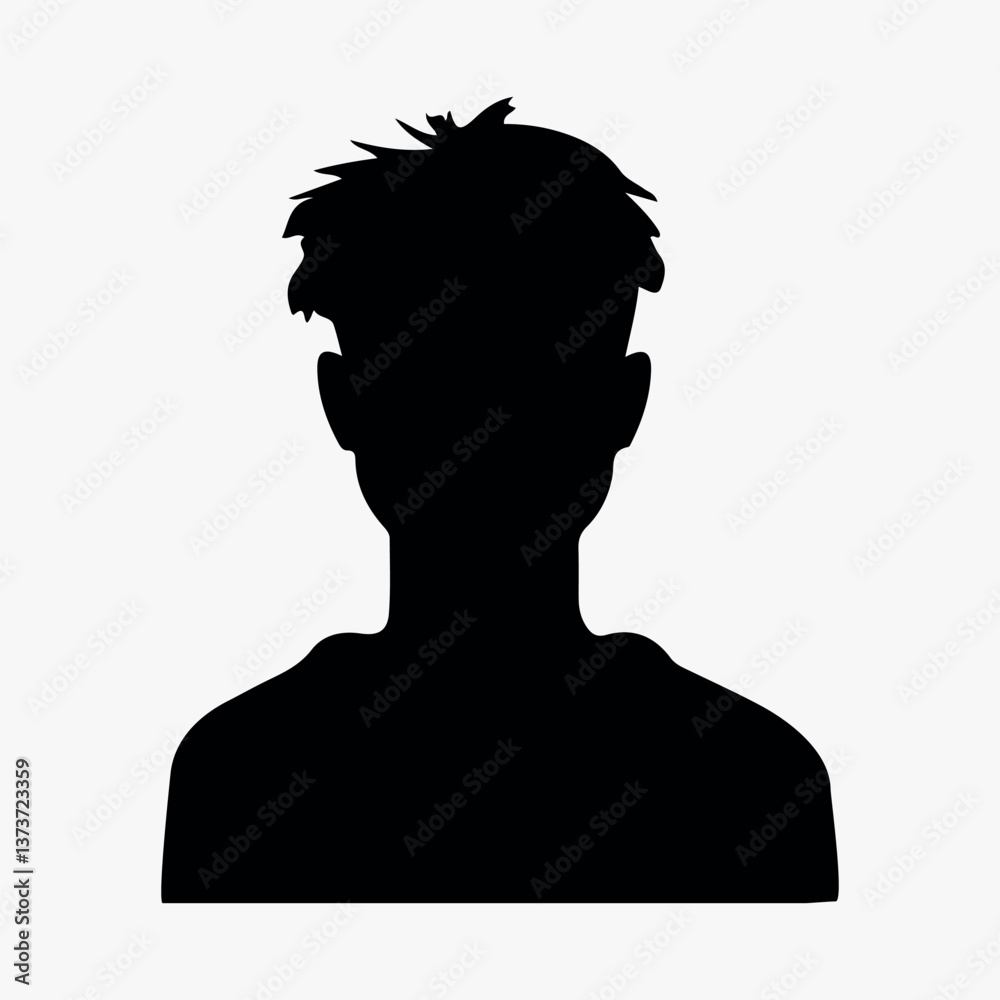 Silhouette of anonymous person isolated element vector Silhouette of anonymous person isolated element vector