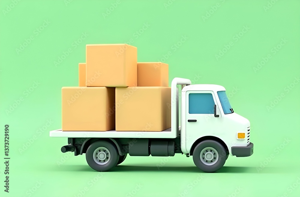 Toy delivery truck with gift boxes isolated on colorful background. fast delivery from online store, marketplace, free shipping, cargo transportation concept. place for text, logo, banner, isolated Toy delivery truck with gift boxes isolated on colorful background. fast delivery from online store, marketplace, free shipping, cargo transportation concept. place for text, logo, banner, isolated