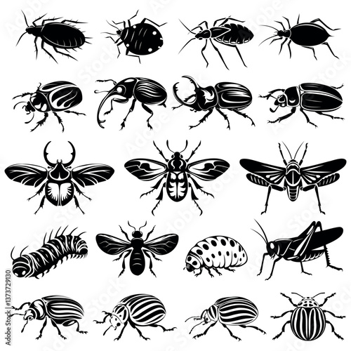 
vector insects icon set