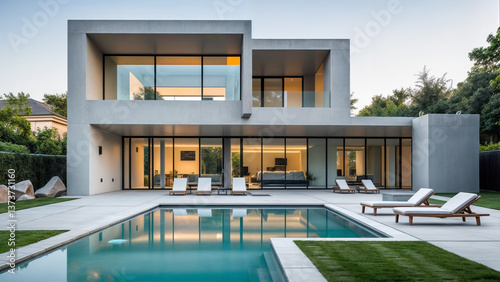 modern house with swimming pool