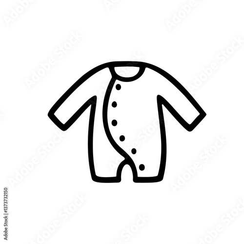 シンプルな赤ちゃん服のイラスト素材