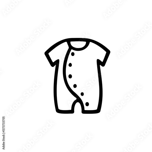シンプルな赤ちゃん服のイラスト素材