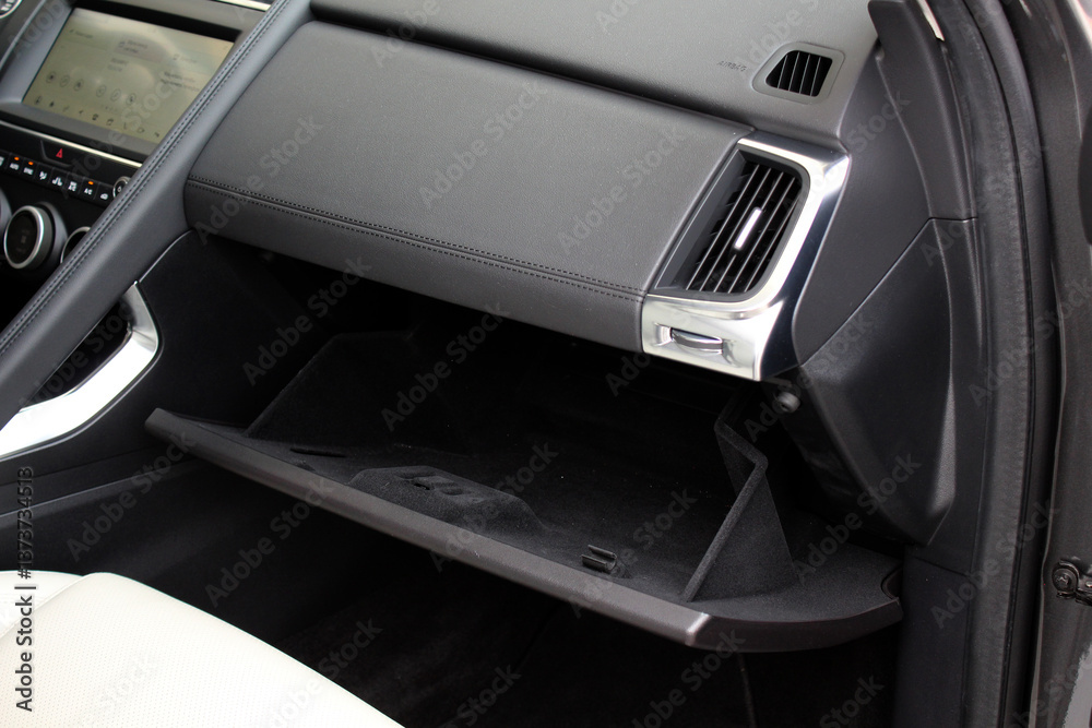 Φωτογραφία Open glove box in new car