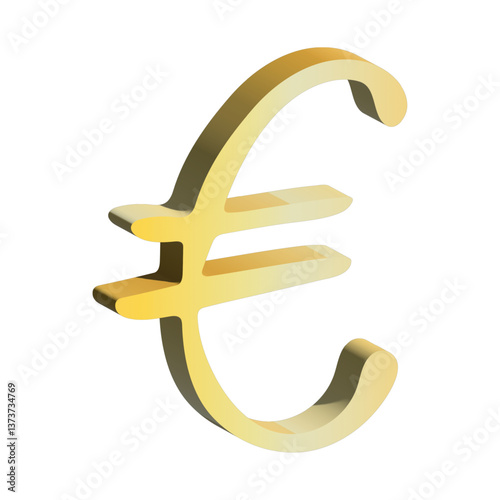 3d euro currency symbol. Single element for design