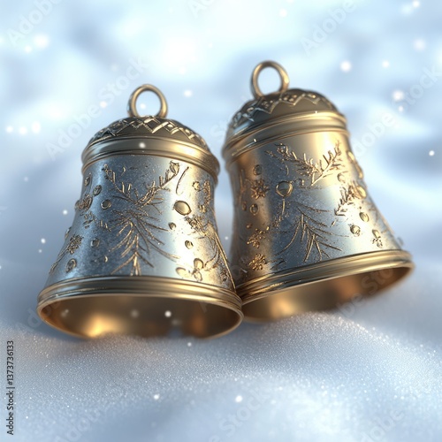 Mistle Toe. 3D Illustration of Jingle Bells Perfect Holiday Season Decoration