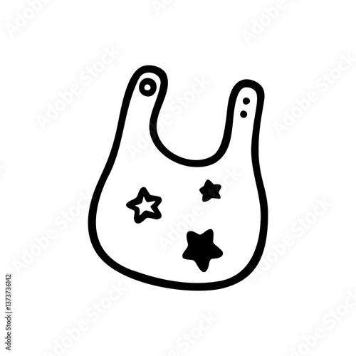 シンプルなよだれかけのイラスト素材