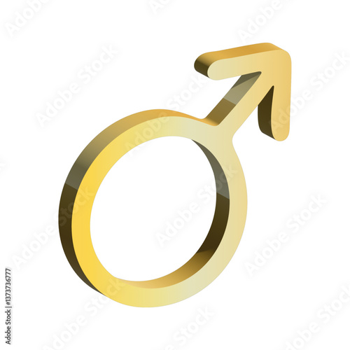 3d male gender identity icon Symbol used to represent sex and gender