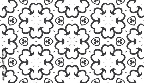 Seamless Black and White Motifs