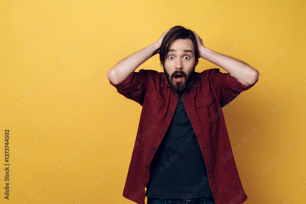 Portrait of Shocked Young Man Portrait of Shocked Young Man