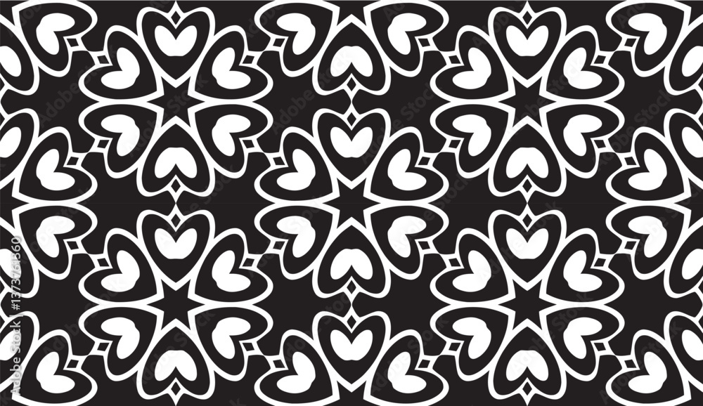Black & White Seamless Pattern Black & White Seamless Pattern