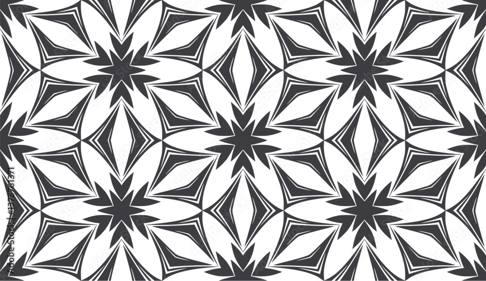 Fototapeta premium Black & White Seamless Pattern