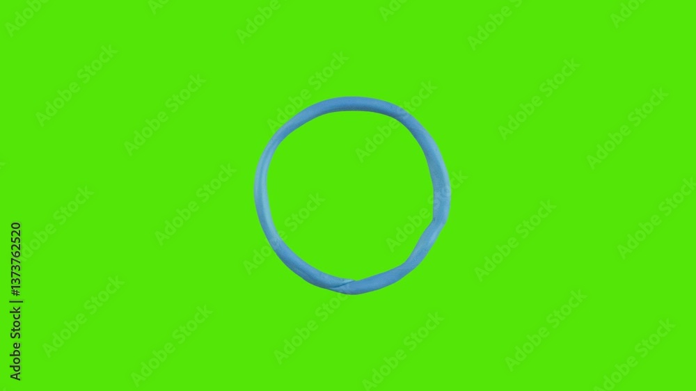 Stop motion plasticine effects with hearts on the theme of love and Valentine's Day using the Stop motion technique on green screen.