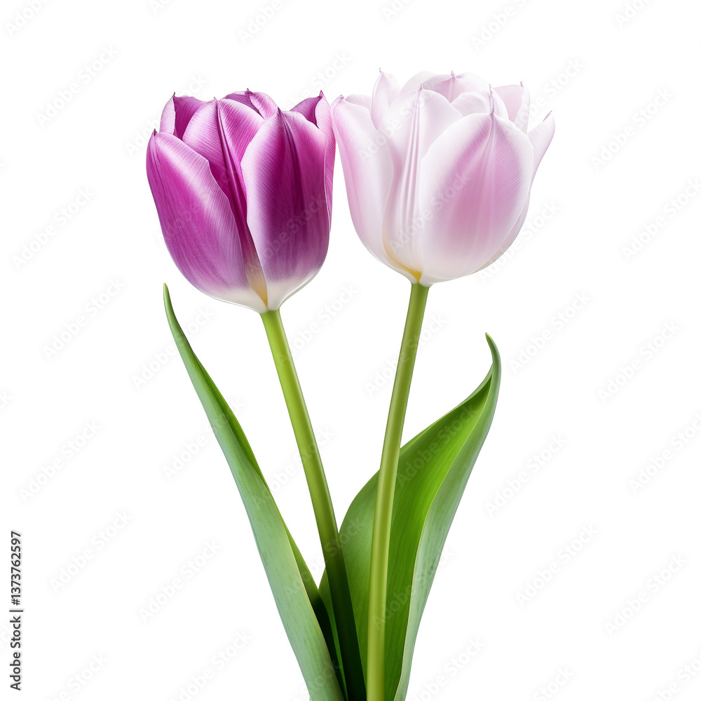 Beautiful color tulip isolated on white Beautiful color tulip isolated on white