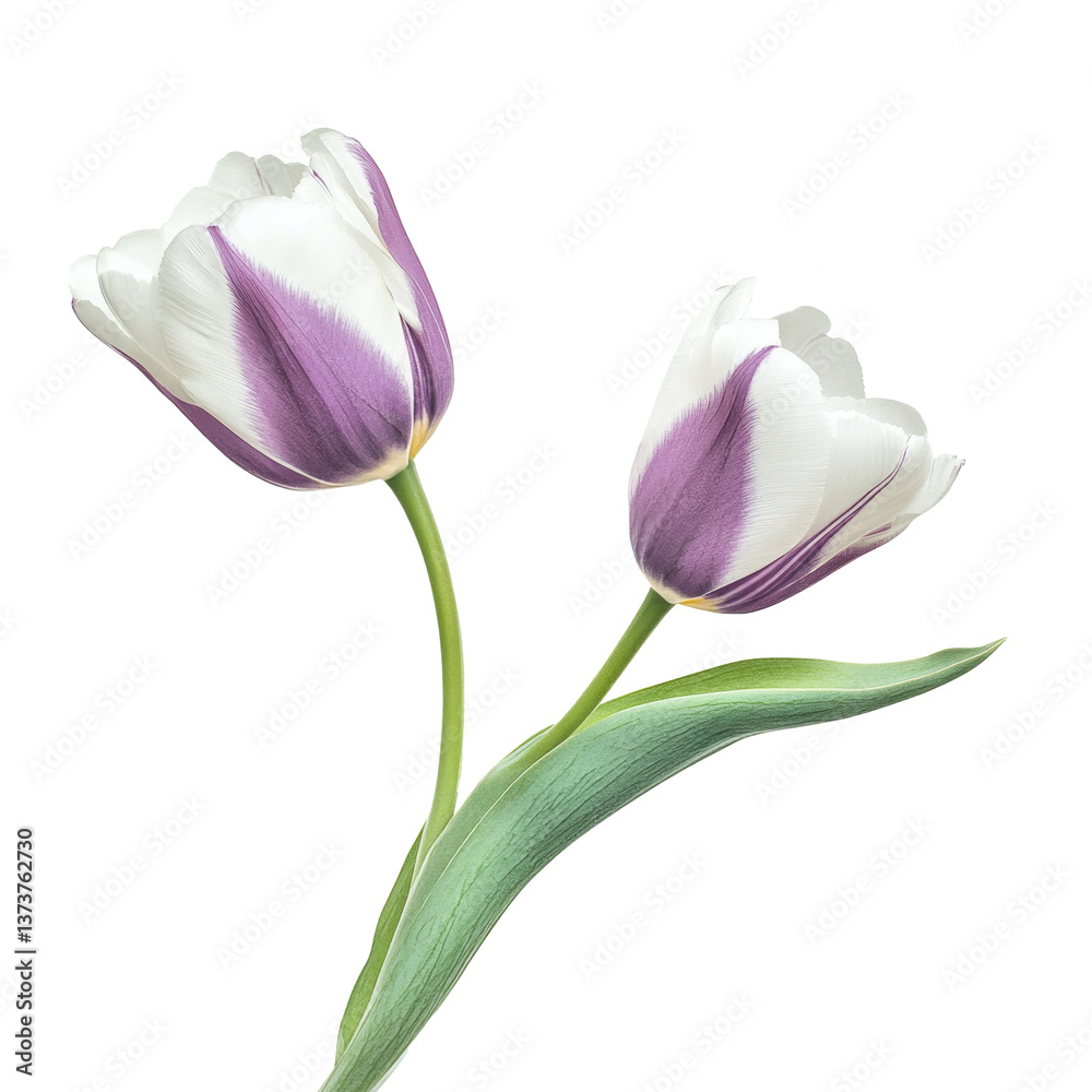 Beautiful color tulip isolated on white Beautiful color tulip isolated on white