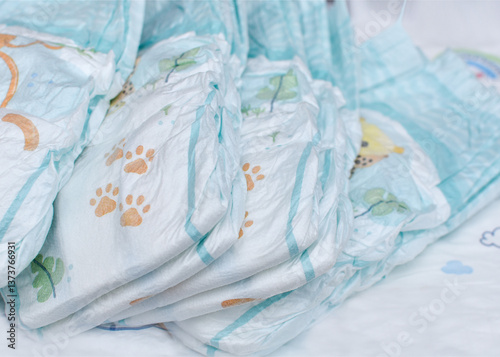 baby diapers new close up