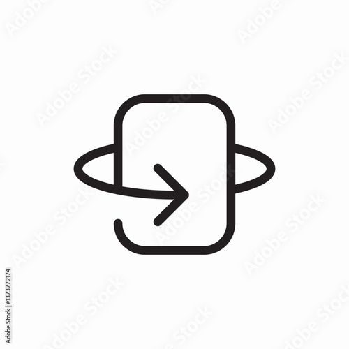 Share rotate arrow icon vector sign