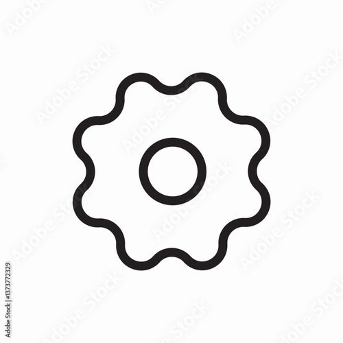 Settings gear configuration icon vector sign