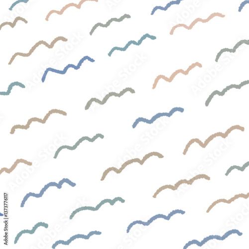 手描き波線の背景イラスト7