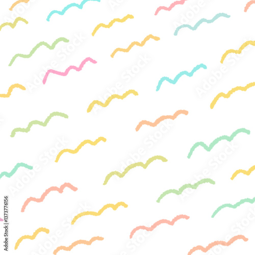 手描き波線の背景イラスト9