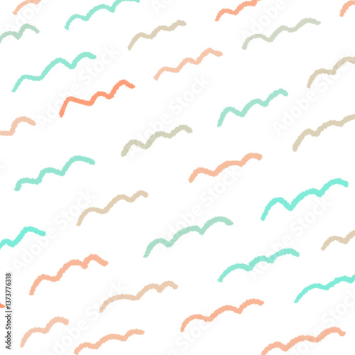 手描き波線の背景イラスト2