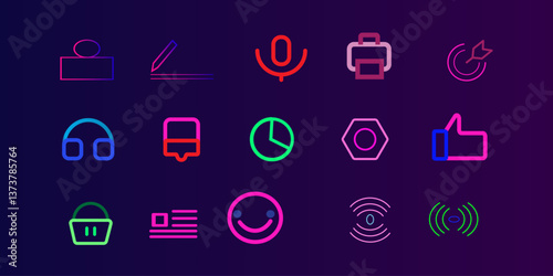 Most important trending colorful icon.