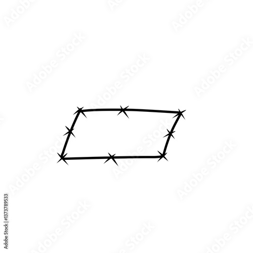 barbed wire geometric shape