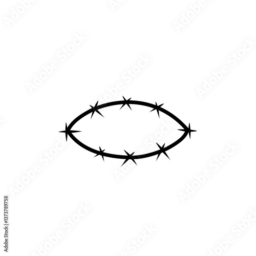barbed wire geometric shape