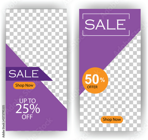 Purple and Orange Sale Promotion