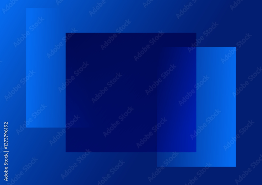 Obraz premium Abstract futuristic blue squares overlapped.