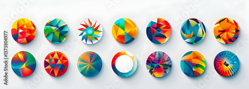 Geometric Abstract Logo Art for Digital Branding

