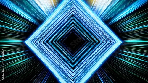 Discover vibrant abstract geometry with dynamic light patterns in captivating visuals