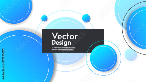 Abstract poster with gradient circles on white background. Perfect for background, banner, web and digital graphics.
