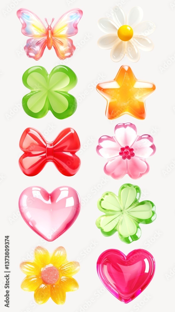 3D jelly shape element set