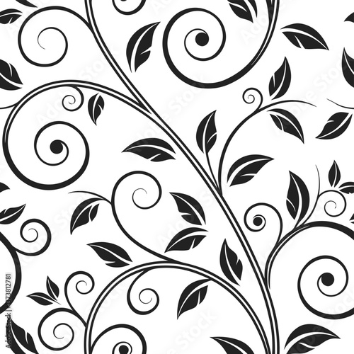 Seamless floral design digital art decorative patterns modern aesthetic elegant viewpoint