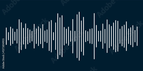 Minimal sound wave banner design background