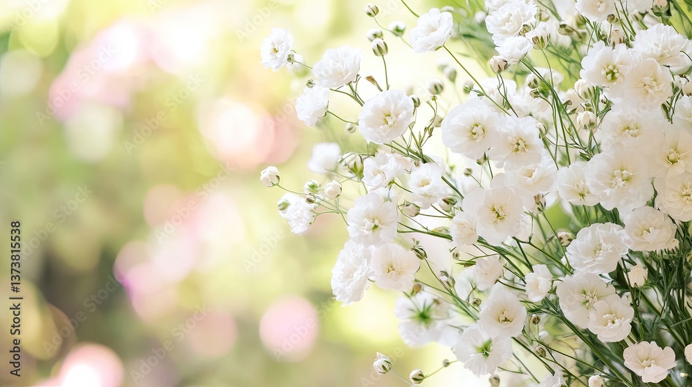 Delicate White Blossoms with Soft Background and Gentle Bokeh Effects Delicate White Blossoms with Soft Background and Gentle Bokeh Effects