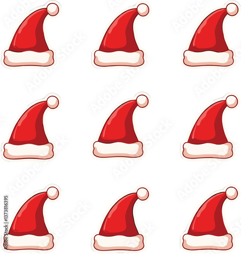 set of santa claus hats